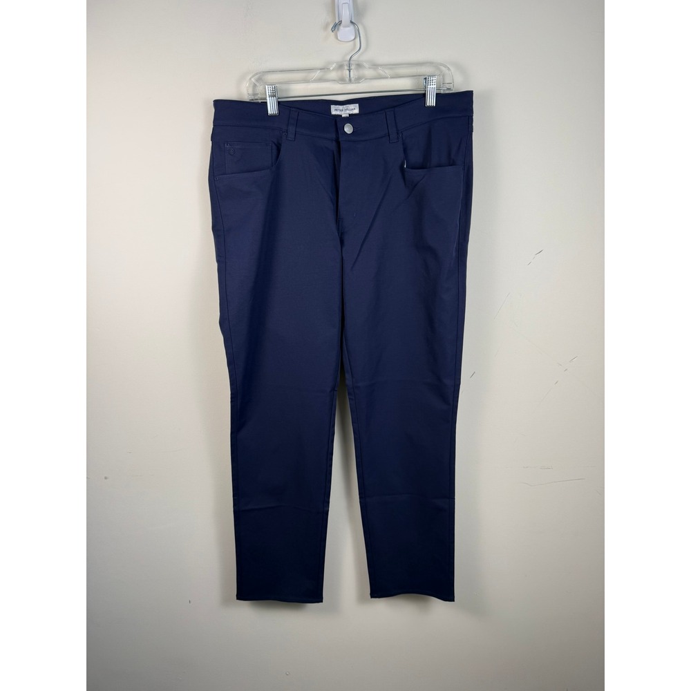 Peter Millar EB66 Performance Pants Mens 35/30 Navy Blue Classic Fit Golf
